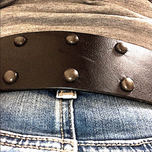 🖤 GAP Black leather studded belt - Picture 5 of 16